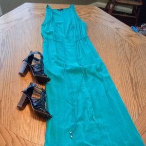 teal maxi dress
